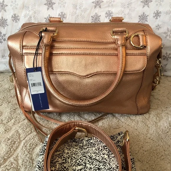 Rebecca Minkoff MAB Mini Satchel in Rosegold - Picture 6 of 17